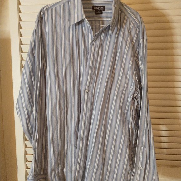 M. Kors cotton dress long sleeve button down stripe shirt sz XXL men's - Picture 1 of 5